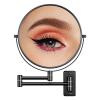 Benbilry 9" Large Size Wall Mounted Makeup Mirror, 1X/10X Magnifying Double Sided Shaving Mirror for Bathroom, 360 Swivel Extendable Arm, Black view 1