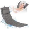 OMYSTYLE Full Body Bath Pillow, Bath Pillows for tub with Mesh Washing Bag & 21 Non-Slip Suction Cups, Spa Bathtub for Head Neck Shoulder and Back Support - 5D Air Mesh & Quick Drying | Gray view 1