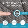 OMYSTYLE Full Body Bath Pillow, Bath Pillows for tub with Mesh Washing Bag & 21 Non-Slip Suction Cups, Spa Bathtub for Head Neck Shoulder and Back Support - 5D Air Mesh & Quick Drying | Gray view 3