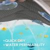 OMYSTYLE Full Body Bath Pillow, Bath Pillows for tub with Mesh Washing Bag & 21 Non-Slip Suction Cups, Spa Bathtub for Head Neck Shoulder and Back Support - 5D Air Mesh & Quick Drying | Gray view 4