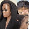Kinky Straight Edges Curly Baby Hair Wig Invisible Lace Front Human Hair Wig Staight Yaki 13x6 HD Transparent Lace Front Wig Pre Plucked Natural Hairline 150% Density Brazilian Remy Hair 16inch view 4