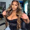 ISEE Wear and Go Glueless Wig HD Lace Front Wigs Human Hair Body Wave Wigs for Black Women 4/27 Honey Blonde Ombre Highlight Glueless Wigs Human Hair Pre Plucked (18 Inch,180% Density) view 1