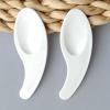 100Pcs Plastic Disposable Cosmetic Spoon Spatulas Mini Cosmetic Spatula Makeup Spatula Eye Cream Spoon Beauty Scoop Makeup Mini Cosmetic Skincare Spatula for Home Salon, 2.63 Inches, White view 2