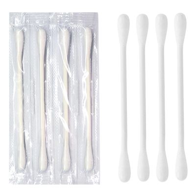 Individually Wrapped Double Round Cotton Swabs for Ear & Makeup Cleaning (400 Count)