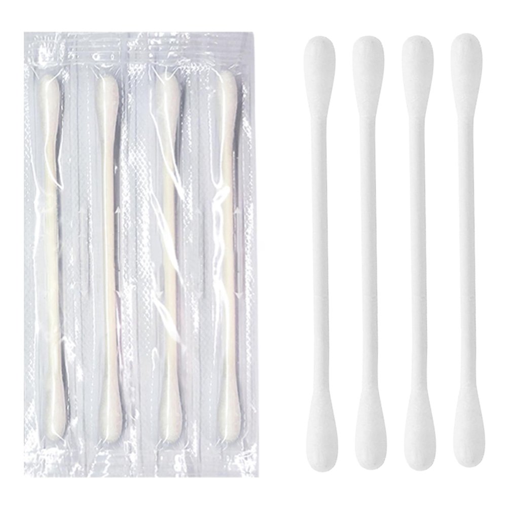 Individually Wrapped Double Round Cotton Swabs for Ear & Makeup Cleaning (400 Count)