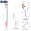 Mascara Wand Brushes Tubes Set-70 Pieces Disposable Eyelash Brushes Replacement with 20 Pieces Empty Container Tubes for Eyelash Extension Lash (Pink Eyelash) view 2