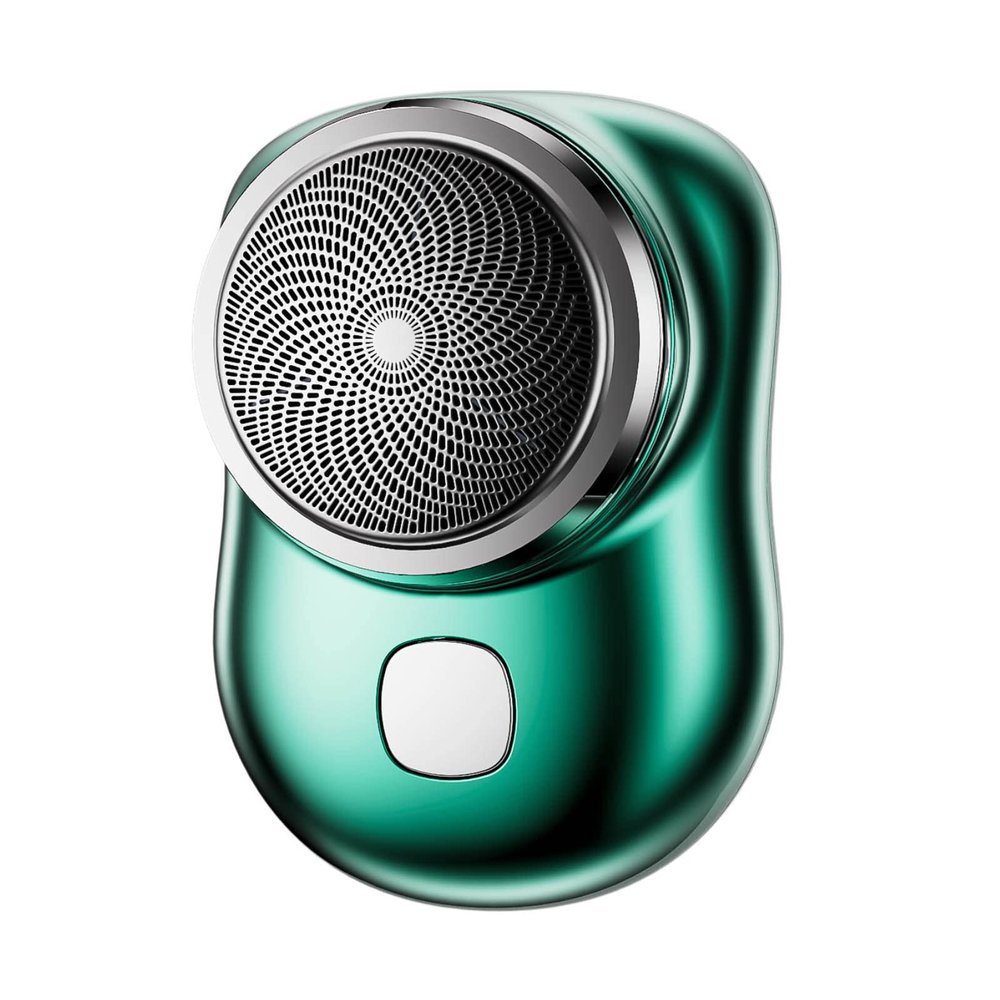 Electric Shaver for Men,Mini-Shave Portable Electric Shaver Pocket Size Portable Shaver Wet and Dry Mens USB Rechargeable Shaver Charging Easy One-Button (Green)