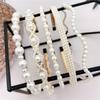 JILIYUPA 20 Pcs Pearls Trendy Headbands, White Artificial Pearl Rhinestones Hairbands Bridal Hair Hoop Party Wedding Hair Accessories for Women Girls (20Pcs-PearlC) view 3