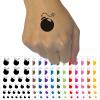 Cartoon Bomb with Fuse Temporary Tattoo Water Resistant Fake Body Art Set Collection - Dark Green (One Sheet) view 1