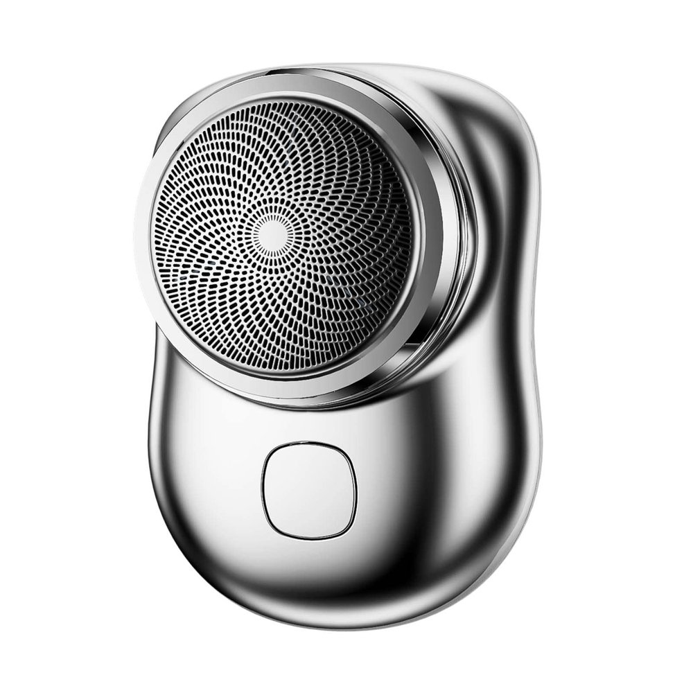Electric Shaver for Men,Mini-Shave Portable Electric Shaver Pocket Size Portable Shaver Wet and Dry Mens USB Rechargeable Shaver Charging Easy One-Button (Grey)