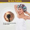 4 Packs Shower Caps, Extra Large Adjustable Double Layer Waterproof Hair Cap for Women, Waterproof Exterior & EVA Lining, Oversized Design for Long Thick Hair (Starlight Printing, X-Large) view 2