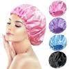 Fishent Shower Cap, 4 Packs Reusable Adjustable Double Layer Waterproof shower Caps for Women, Waterproof Bathing Shower Hat Hair Cap for Adult and Kids (Solid, Medium) view 1