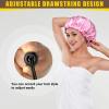 Fishent Shower Cap, 4 Packs Reusable Adjustable Double Layer Waterproof shower Caps for Women, Waterproof Bathing Shower Hat Hair Cap for Adult and Kids (Solid, Medium) view 2
