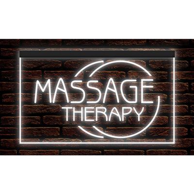 160035 Massage Therapy Beauty Salon Shop Open Home Decor Display LED Light Neon Sign (12" X 8", White)