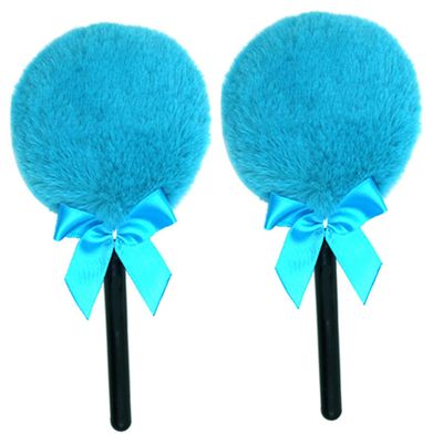 LALAFINA 2pcs Powder Puff Triangle Makeup Puff Cotton Candy s Esponjas Para Maquillaje Makeup Pads Lollipop Face Face Powder Loose Powder Handle