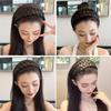 4 Pcs Korean Style Wig Braid Headband, Wig Hair Band, 5 Strands Wide Synthetic Hair Braided Headband, Wig Hair Bands for Women'S Hair Non Slip (4 Color with Combs) view 3