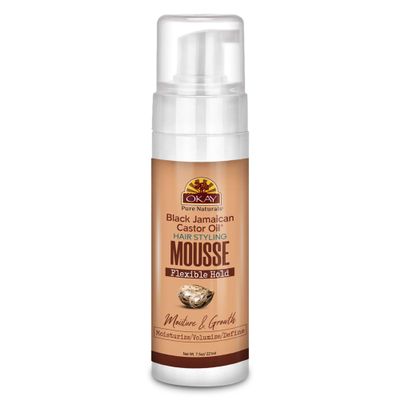 Black Jamaican Castor Oil Styling Mousse by Okay for Unisex - 7.5 oz Mousse