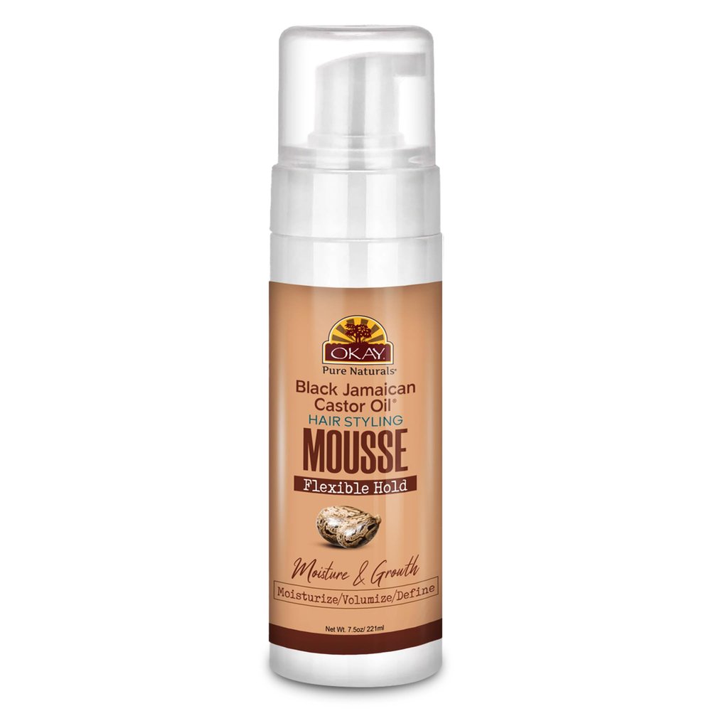 Black Jamaican Castor Oil Styling Mousse by Okay for Unisex - 7.5 oz Mousse