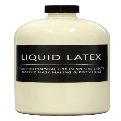 Liquid Latex 8 oz - Professional Grade for Special Effects Makeup, Prosthetics and Mask Making - Dries Translucent - Not Runny - Can be tinted with paint or makeup