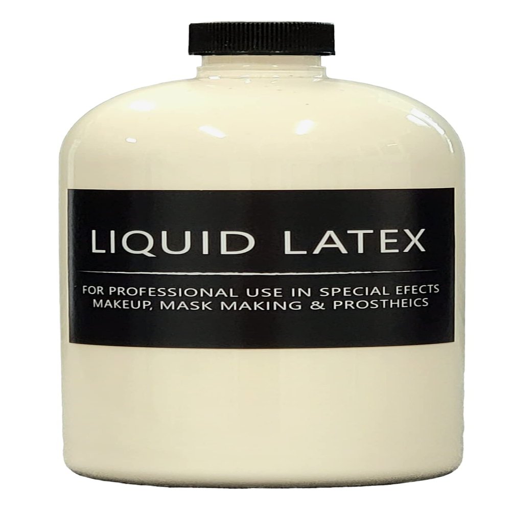 Liquid Latex 8 oz - Professional Grade for Special Effects Makeup, Prosthetics and Mask Making - Dries Translucent - Not Runny - Can be tinted with paint or makeup