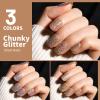 Teenitor Short Press on Nails,288PCS Glitter Square Press on Nails, Fake Nails, Short False Nails, Finger Nails view 3