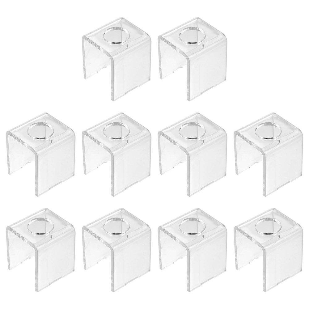EXCEART Lipstick Mold Holder 10 Pieces Clear Plastic Single Hole Lipstick Stand for Homemade, Easy to Use and Reusable