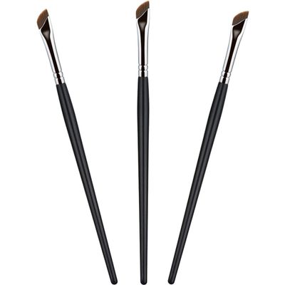 LALAFINA 3pcs Eyeliner and Brow Brush Angled Liner and Concealer Tools for Precision Application Ergonomic Handle for Comfortable Use for Makeup Enthusiasts and Beginners