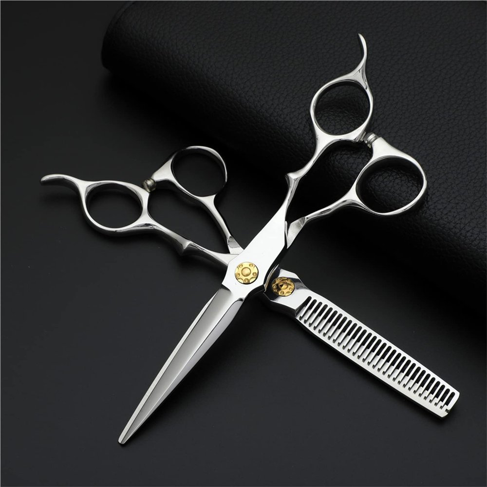 5.5 inch Hair Cutting Scissors Shears Kit, Professional Hair Scissors, Extremely Sharp Blades, Salon Razor Edge Scissor, Japanese 440C Stainless Steel, for Men Women, Haircut Scissors Hair Kit