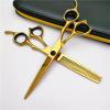 5.5 inch Hair Cutting Scissors Shears Kit, Professional Hair Scissors, Extremely Sharp Blades, Salon Razor Edge Scissor, Japanese 440C Stainless Steel, for Hair for Women Men Kids Pet view 1