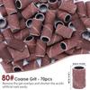 ANBEISTEE Sanding Bands Nail Drill Bits 210Pcs Grits Electric File Nail Sanders #80#120#180, 3/32" Mandrel Bit, for Nail Drill Bits for Acrylic Nails, Manicures, and Pedicures Tools view 2