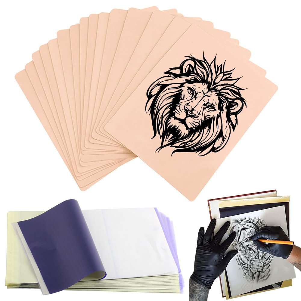 YONGDA Tattoo Skin Practice and Transfer Paper Kit - 10pcs Fake Skin & 20pcs Thermal Stencil Paper Professional Tattoo Supplies for Beginners/Artists, Realistic Skin Texture & High Transfer Efficiency