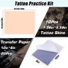 YONGDA Tattoo Skin Practice and Transfer Paper Kit - 10pcs Fake Skin & 20pcs Thermal Stencil Paper Professional Tattoo Supplies for Beginners/Artists, Realistic Skin Texture & High Transfer Efficiency view 2