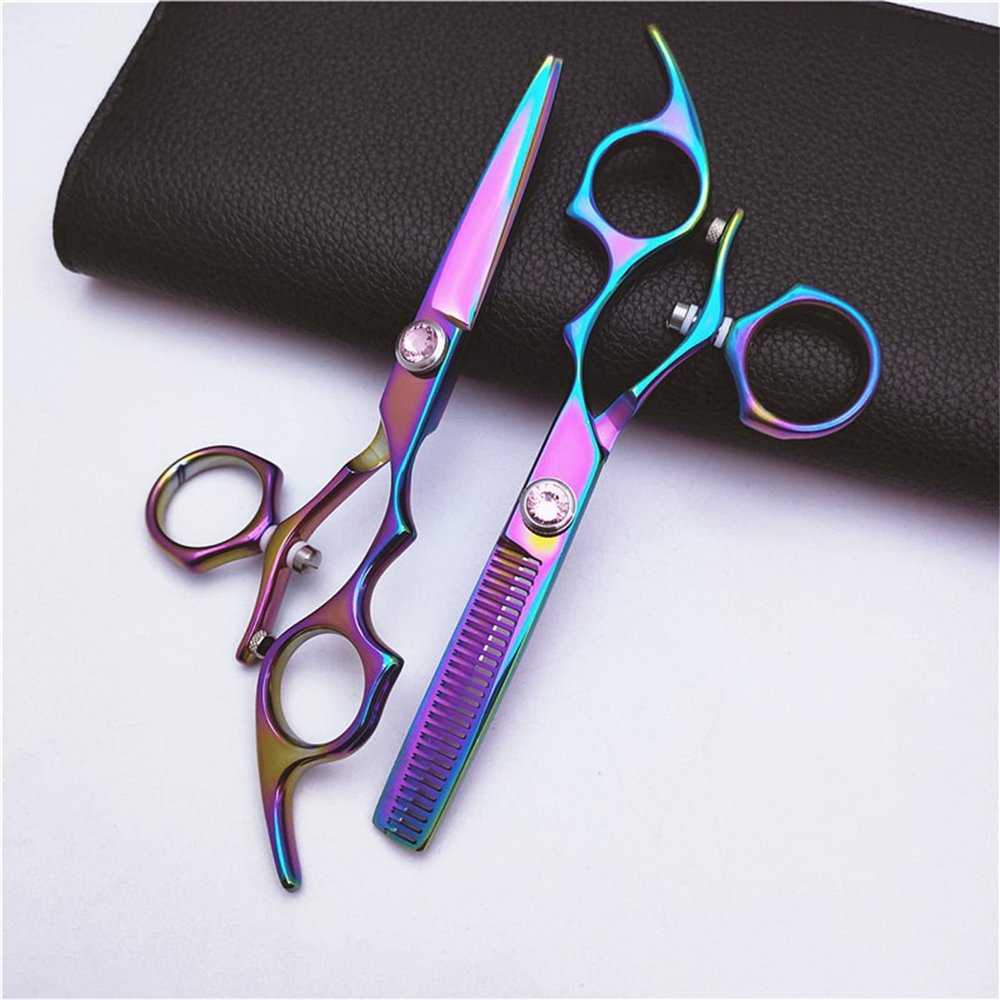 5.5 inch Hair Cutting Scissors Shears Kit, Professional Hair Scissors, Extremely Sharp Blades, Salon Razor Edge Scissor, Japanese 440C Stainless Steel, for Barber, Salon, Men, Women, Kids,Pets