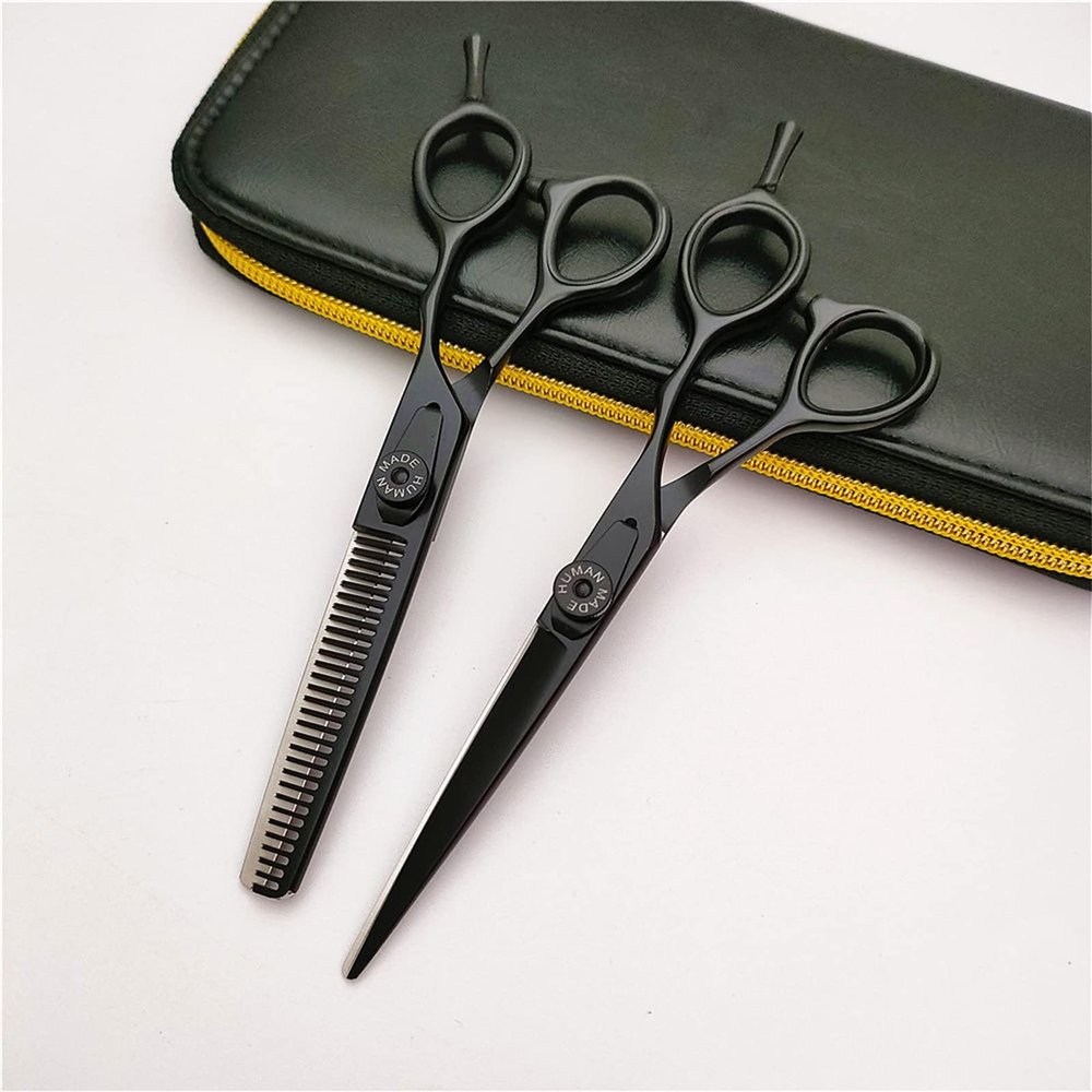 5.5 inch Hair Cutting Scissors Shears Kit, Professional Hair Scissors, Extremely Sharp Blades, Salon Razor Edge Scissor, Japanese 440C Stainless Steel, for Men Women Pets Home