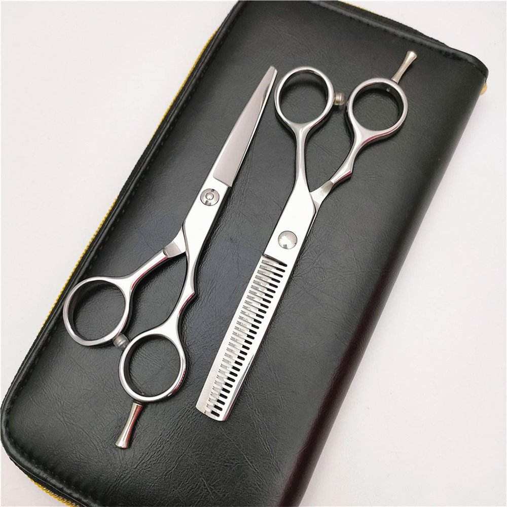 5.5 inch Hair Cutting Scissors Shears Kit, Professional Hair Scissors, Extremely Sharp Blades, Salon Razor Edge Scissor, Japanese 440C Stainless Steel, for Hair for Women Men Kids