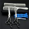 5.5 inch Hair Cutting Scissors Shears Kit, Professional Hair Scissors, Extremely Sharp Blades, Salon Razor Edge Scissor, Japanese 440C Stainless Steel, for Barber, Salon, Men, Women, Pets view 2