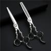 5.5 inch Hair Cutting Scissors Shears Kit, Professional Hair Scissors, Extremely Sharp Blades, Salon Razor Edge Scissor, Japanese 440C Stainless Steel, for Barber, Salon, Men, Women, Pets view 3