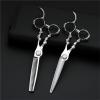 5.5 inch Hair Cutting Scissors Shears Kit, Professional Hair Scissors, Extremely Sharp Blades, Salon Razor Edge Scissor, Japanese 440C Stainless Steel, for Barber, Salon, Men, Women, Pets view 4