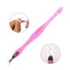 3 pack of Cuticle Cutter,Stainless Steel Cuticle Trimmer Remover Pusher Dead Skin Callus Removal Fork (Pink) view 2