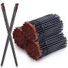 meekoo 150 Pcs Eyebrow Tint Disposable Angled Eyebrow Brushes Eyeliner Makeup Soft Cosmetic Blending Slanted Disposable Concealer Eyeshadow Brushes for Women Girl, Black view 1