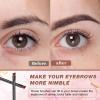 meekoo 150 Pcs Eyebrow Tint Disposable Angled Eyebrow Brushes Eyeliner Makeup Soft Cosmetic Blending Slanted Disposable Concealer Eyeshadow Brushes for Women Girl, Black view 4
