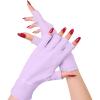 AIRSEE Premium UPF 50+ UV Protection Gloves for Gel Manicures - Fingerless Design for Professional Solon & Home Use, Anti UVA/UVB, Breathable Cool Tech Gloves for UV Lamp & Sun Protection (Purple) view 1