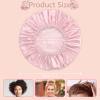 3 PCS Shower Cap for Women - Large Reusable Waterproof Shower Bath Caps,Double Layer Hair Cap Hat for Long and Thick Hair EVA Lined,Shower Cap for Women Men Ladies Spa Salon (White+Pink+Purple) view 3