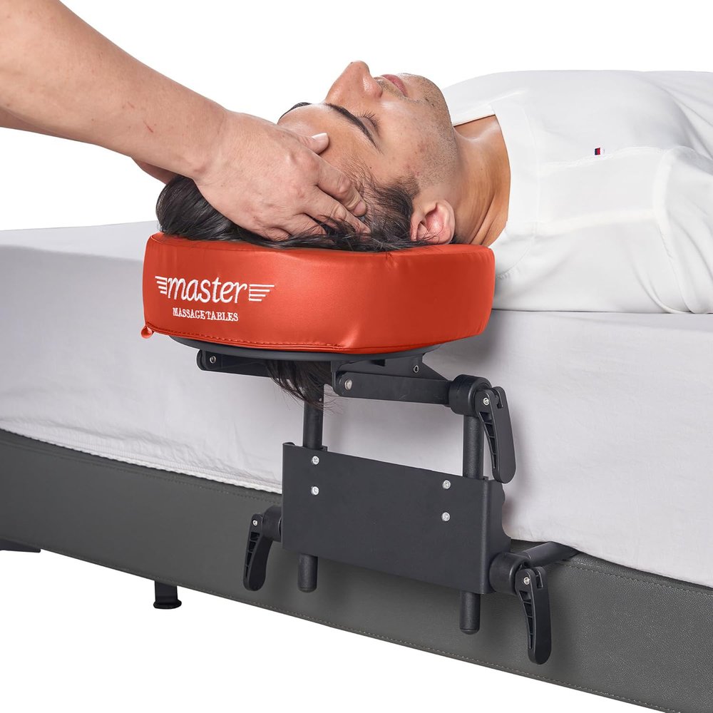 Master Massage Home Massage Kit Professional, Adjustable Headrest & PU Face Cushion for Private Masseuse, Face Down Mattress Top Massage Kit Family Use (Cinnamon)