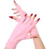 AIRSEE Premium UPF 50+ UV Protection Gloves for Gel Manicures - Fingerless Design for Professional Solon & Home Use, Anti UVA/UVB, Breathable Cool Tech Gloves for UV Lamp & Sun Protection (Pink) view 1