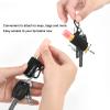 Homakover 12 Pack Compact Clip-On Lipstick Holder Keychain, Lip Balm Sleeves with Clip, Fits Most Standard Lip Balm,Tight-Knit Elastic Lip Balm Keychain Holder (Black) view 2