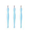3 pack of Cuticle Cutter,Stainless Steel Cuticle Trimmer Remover Pusher Dead Skin Callus Removal Fork (Blue) view 1