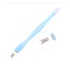 3 pack of Cuticle Cutter,Stainless Steel Cuticle Trimmer Remover Pusher Dead Skin Callus Removal Fork (Blue) view 2