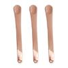 3 Pieces Alloy Makeup Spatula Eye Cream Spoon Beauty Scoop Mini Spoon Makeup Beauty Spoons Mini Cosmetic Skincare Spatula for Cream Lotions, 3.54 x 0.43 inches, Rose-Gold view 1