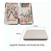 Nail Clippers and Beauty Tool Portable Set,Rose Gold Stainless Steel Manicure Set 18 in 1, Pedicure Tools with Leather Bag for Home,Gift Giving, Beauty Salon view 4